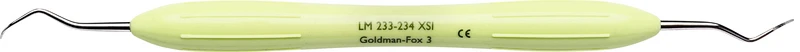 LM Universalkürette Goldman-Fox 3   Stück  Figur 3, für Prämolaren\Molaren, hellgrün, LM-ErgoMax Griff