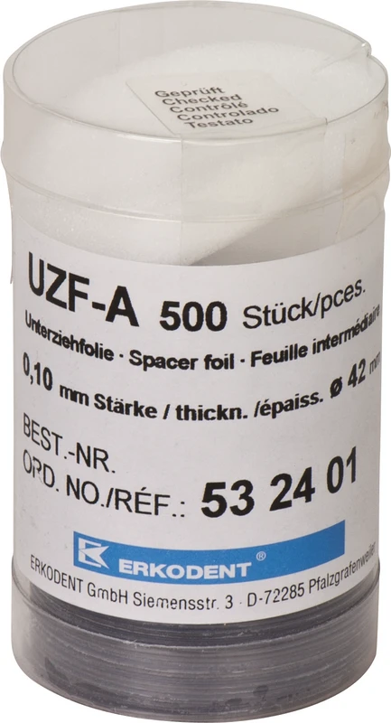 Erkolen UZF-A  Packung  500 Stück Ø 42 mm, Stärke 0,1 mm
