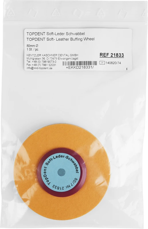 TOPDENT Soft Lederschwabbel  Stück  7 Lagen, Ø 80 mm