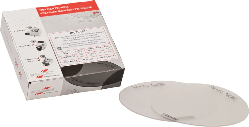 BIOPLAST®  Packung  10 Stück klar, rund, Ø 125 mm, Stärke 2 mm