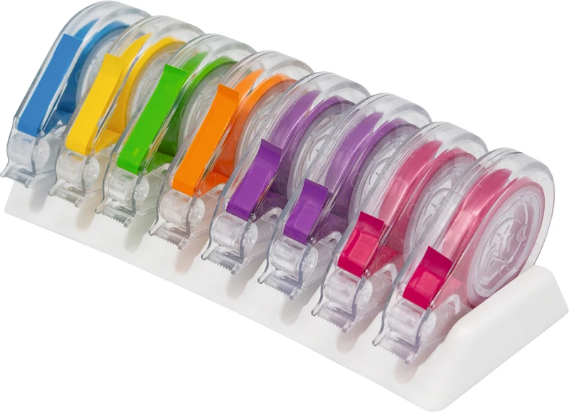 EZ-ID Markierungsbänder Zirc  Sortiment  8 Abrollspender, Bandlänge 91cm, neon, Farben J - S