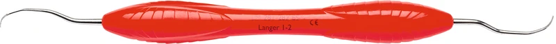 LM Kürette Langer   Stück  Figur 1\2, für Prämolaren\Molaren im UK, rot, LM-ErgoSense® Griff