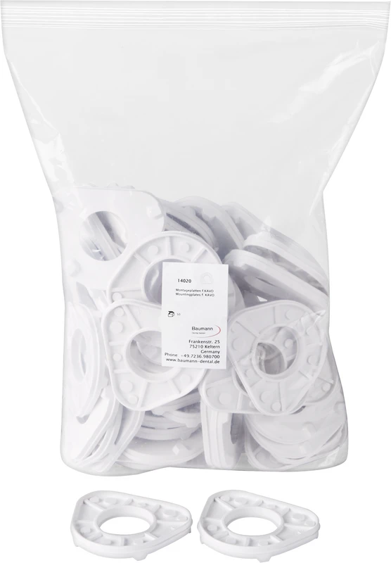 Montageplatten KaVo  Packung  50 Stück, weiß