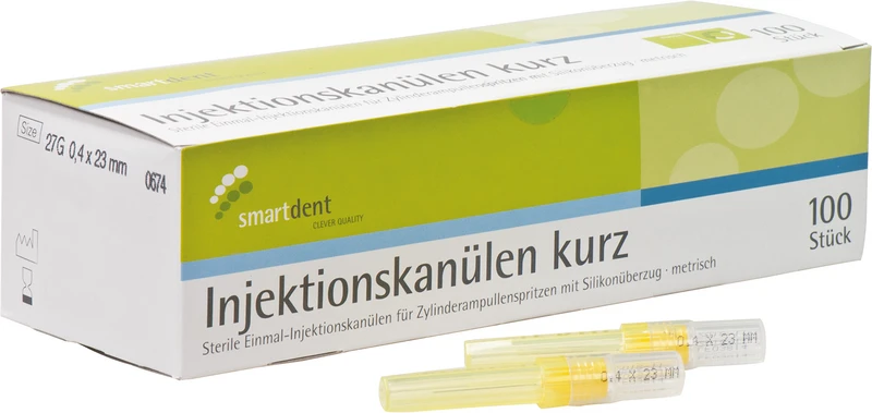 smart Injektionskanülen  Packung  100 Stück Ø 0,4 x 23 mm