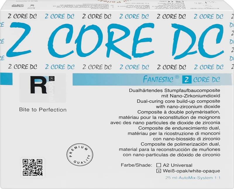 FANTESTIC® Z CORE DC  Packung  25 ml Automix Doppelkammerspritze weiß-opak, Zubehör