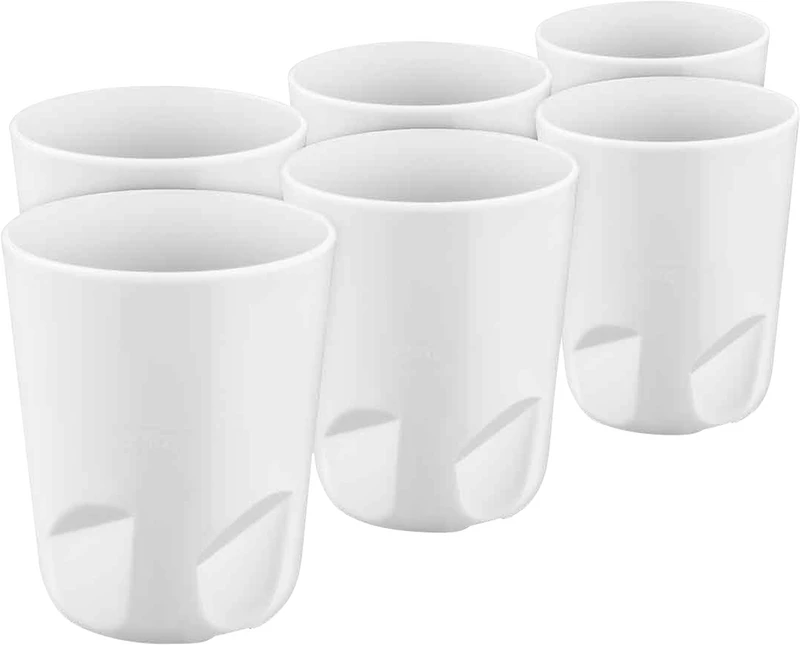 Mehrweg Mundspülbecher  Packung  6 Stück weiß