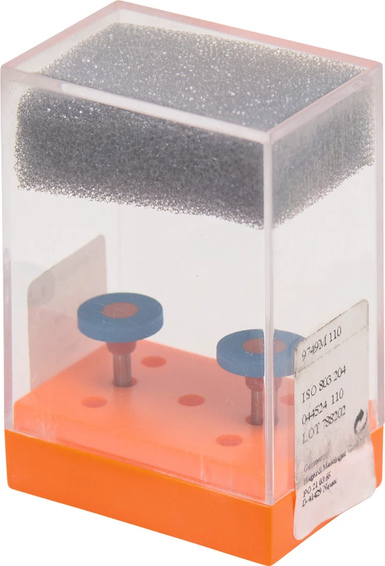 Diamantpolierer 9749  Packung  2 Stück blau mittel, RA, Figur 044, 2 mm, ISO 110