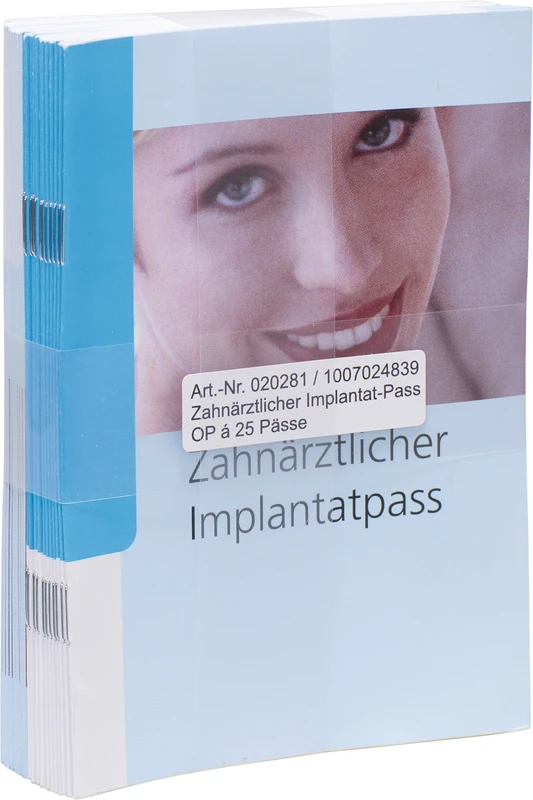 Implantatpass  Packung  25 Stück