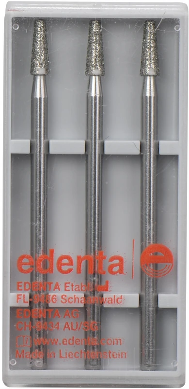 Diamanten 847  Packung  3 Stück Standard, HP, Figur 172 Konus flach, 7 mm, ISO 025