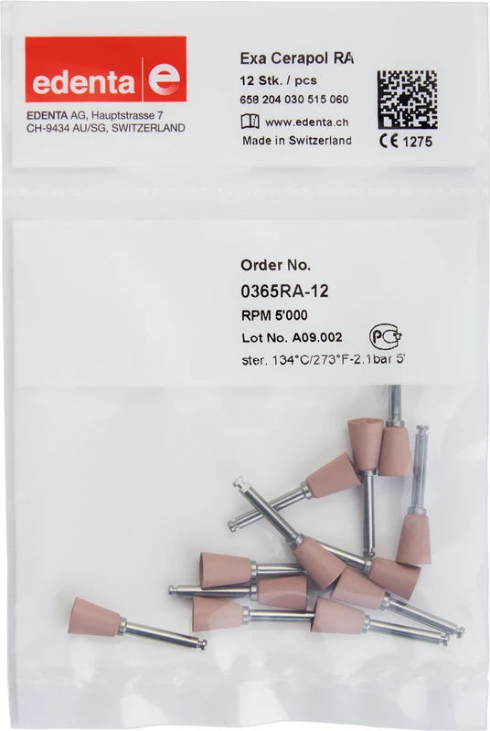 Exa CeraPol  Packung  12 Stück rosa, RA, Figur 030, 10 mm, ISO 060