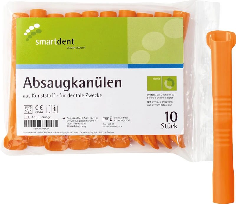 smart Absaugkanülen  Packung  10 Stück orange