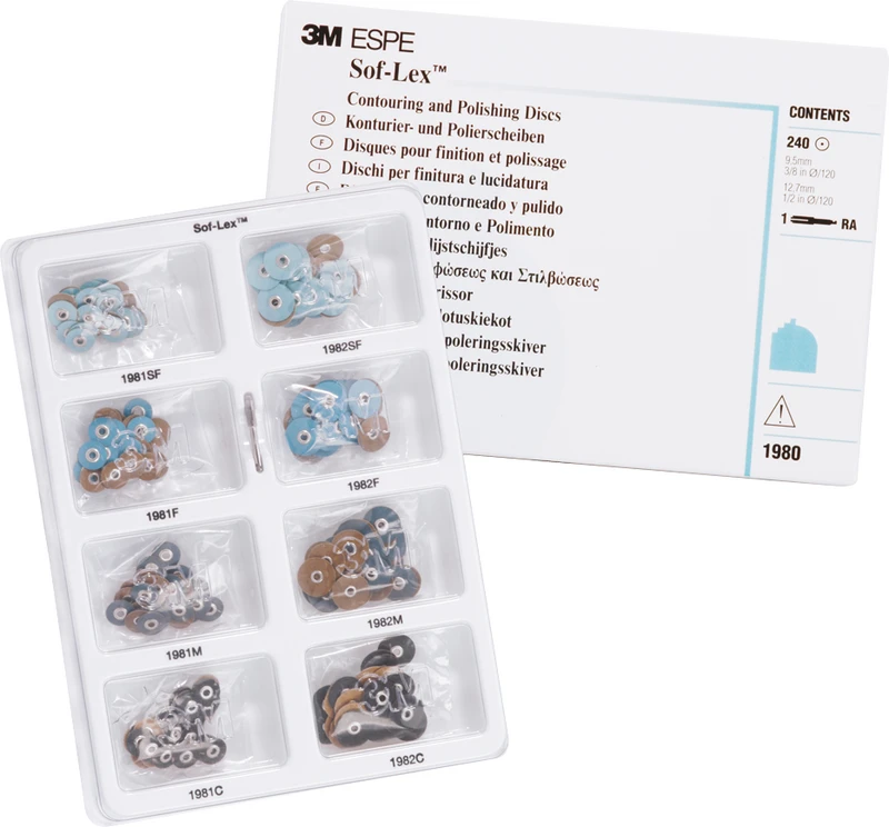 Sof-Lex Ausarbeitungs- und Polierscheiben  Intro Kit  240 Scheiben, 1 Mandrell RA
