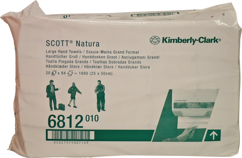 SCOTT® Handtücher  Karton  1.680 Tücher 25 x 50 cm, C-Falz, Natural