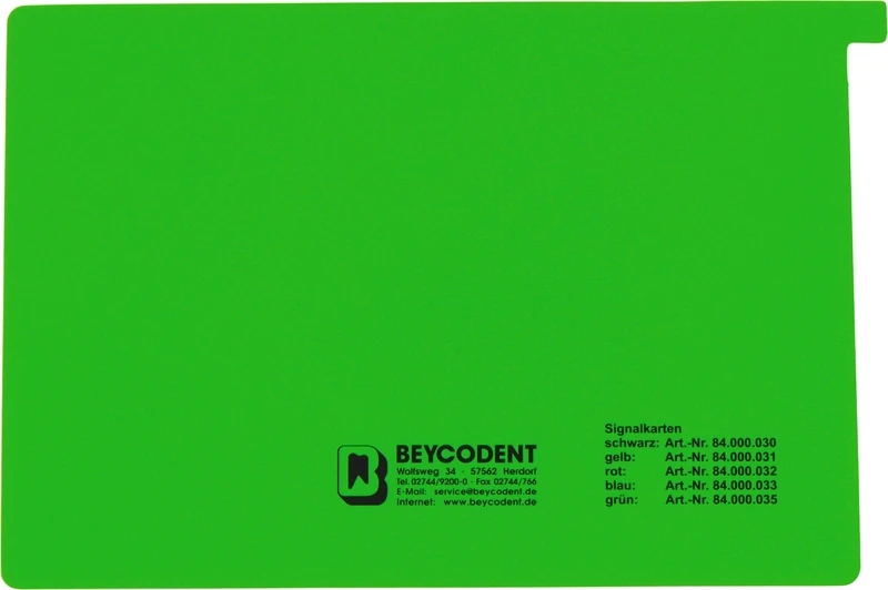 Signalkarten A5  Packung  50 Stück grün