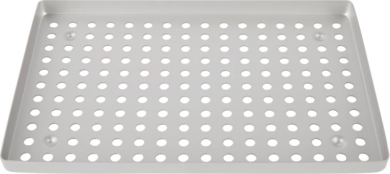 Alu-Tray   Stück  grau, mit Perforierung