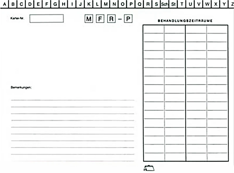 System Karteikarten für Ärzte  Karton  200 Stück