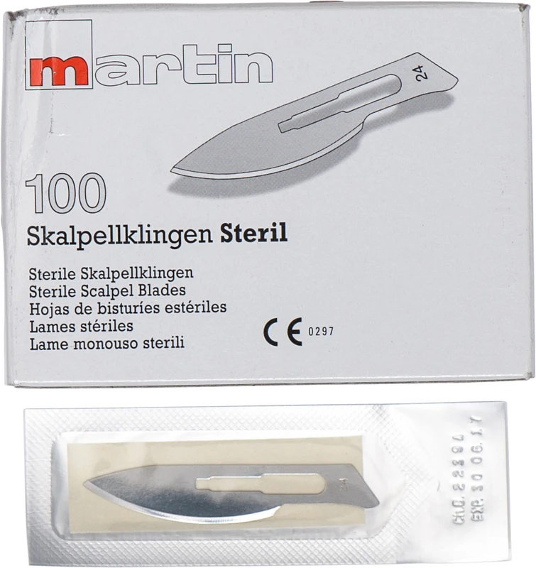 Klingen steril  Packung  100 Stück Figur 24