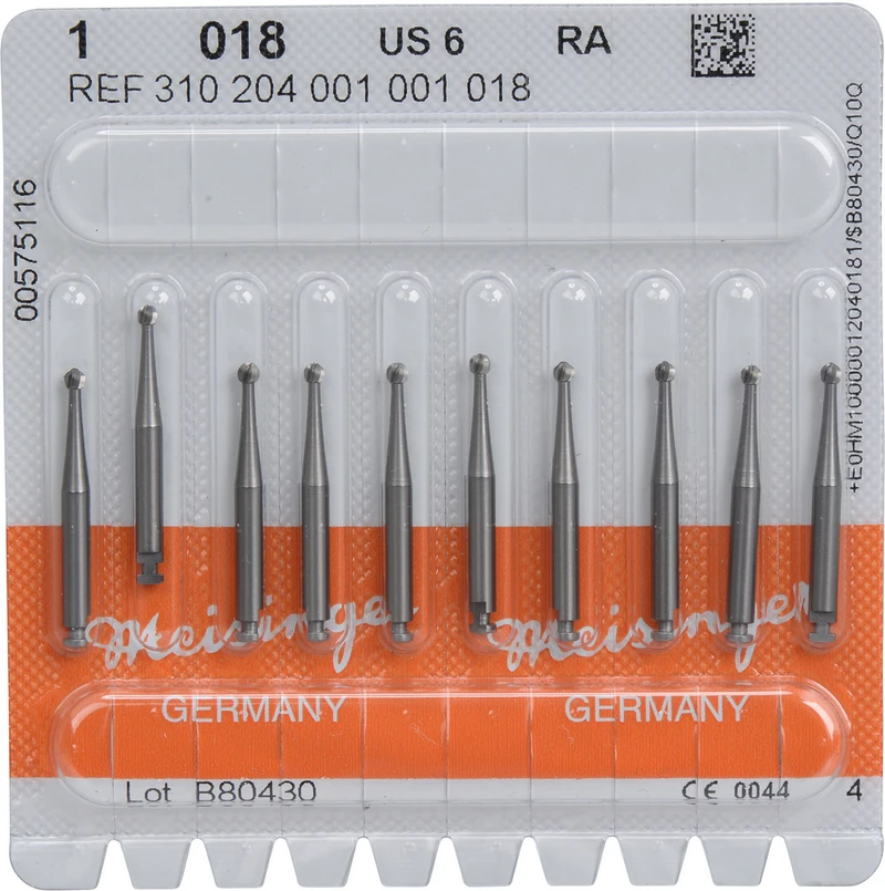 Stahlbohrer 1  Packung  10 Stück RA, Figur 001, ISO 018