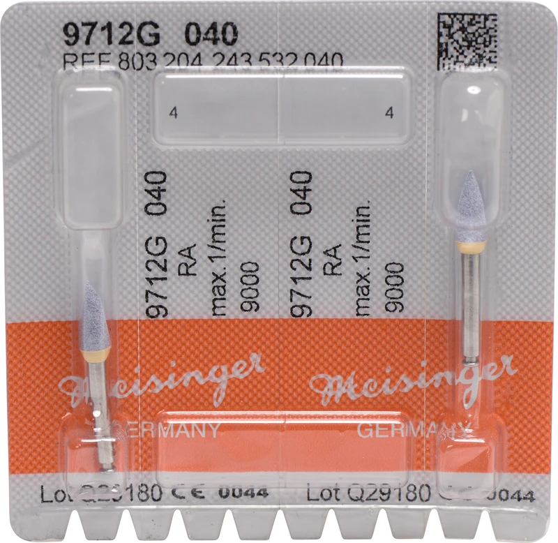 Diamantpolierer 9712  Packung  2 Stück blau grob, RA, Figur 243, 10,5 mm, ISO 040