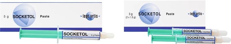 SOCKETOL Paste  Packung  5 g Paste, 10 Luer Lock Kanülen