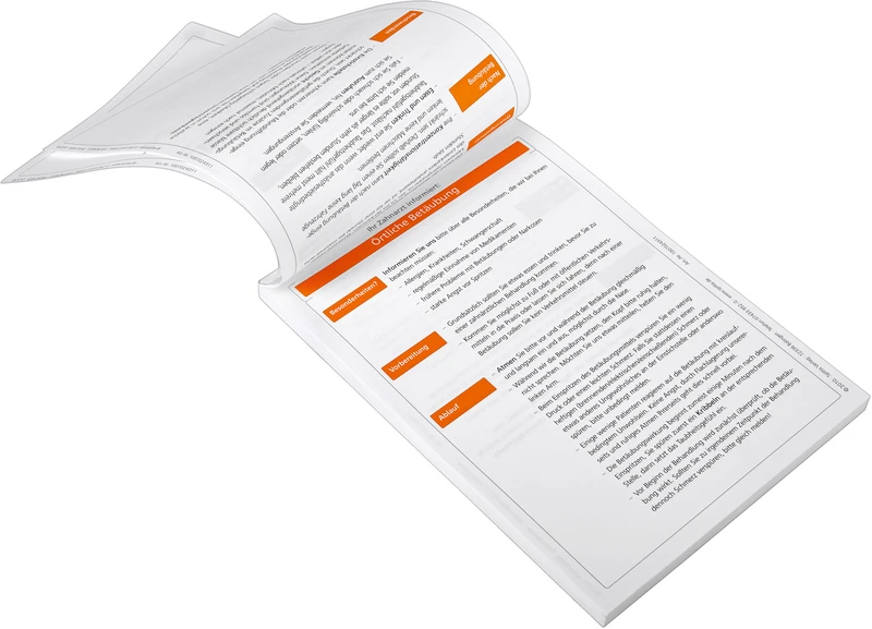 Patientenmerkblätter   Stück  100 Blatt Örtliche Betäubung, weiß\orange