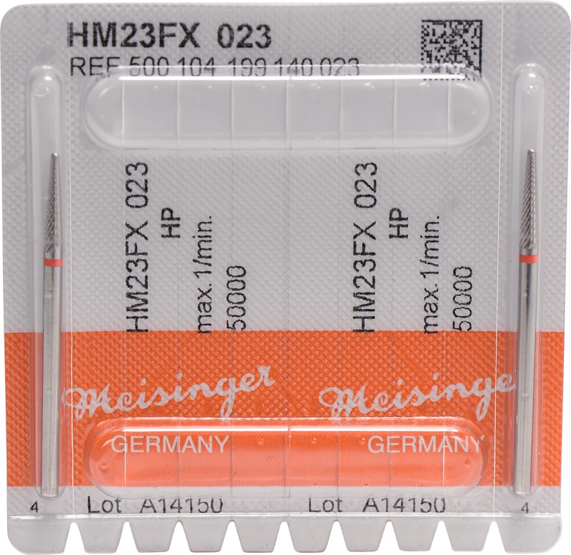 HM-Fräser FX  Packung  2 Stück kreuzverzahnt, rot fein, HP, Figur 199, 11 mm, ISO 023