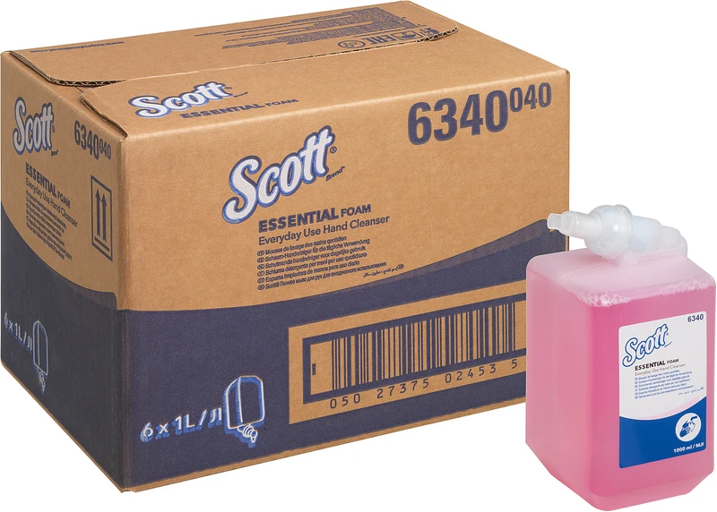 SCOTT® ESSENTIAL Schaumseife  Karton  6 x 1 Liter Kartusche pink