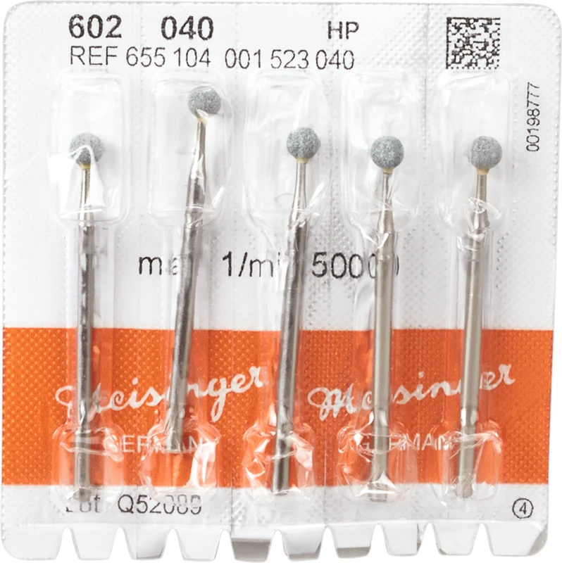 Keramische Schleifer 602  Packung  5 Stück grün mittel, HP, Figur 001, ISO 040