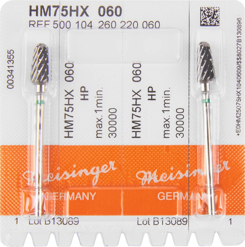 HM-Fräser HX   Packung  2 Stück kreuzverzahnt, grün grob, HP, Figur 260, 12 mm, ISO 060