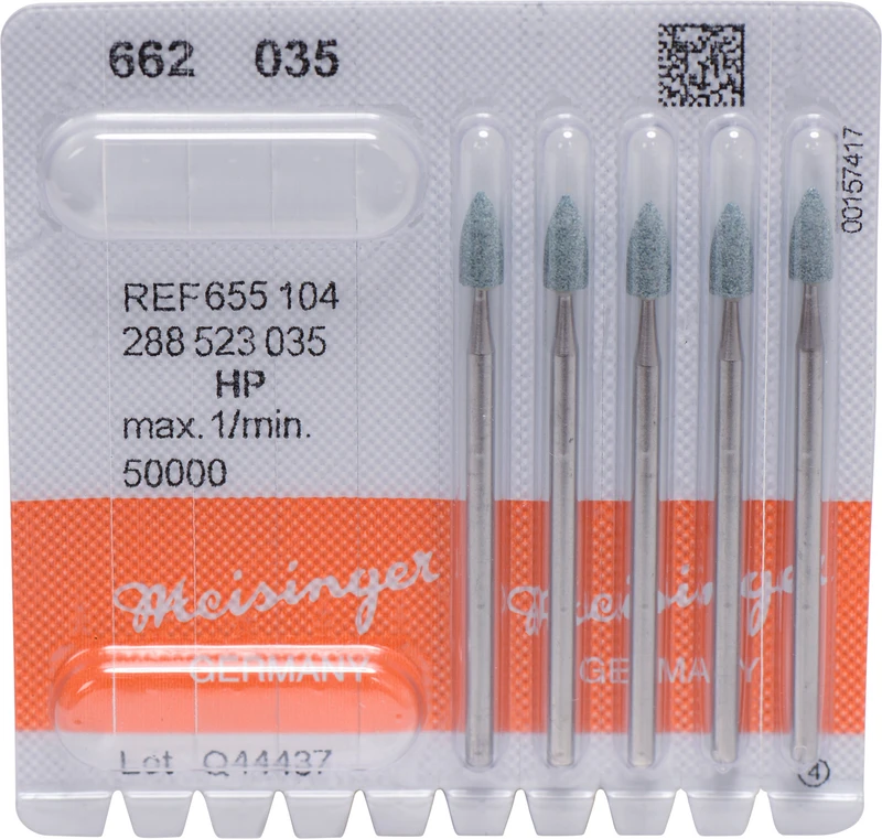 Keramische Schleifer 662  Packung  5 Stück grün mittel, HP, Figur 288, 7,5 mm, ISO 035