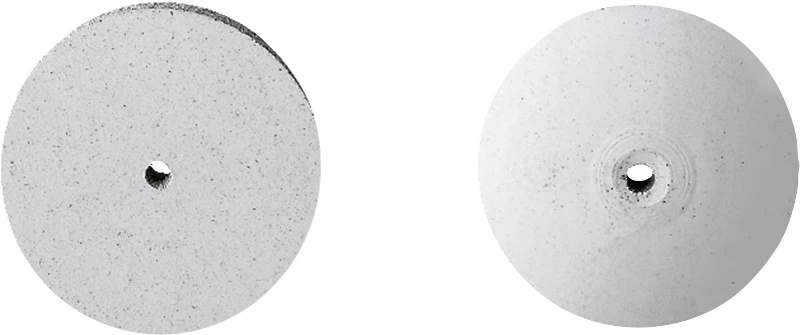 Silikonpolierer  Packung  12 Stück unmontiert, weiß grob, Linse, Ø 22 x 4 mm