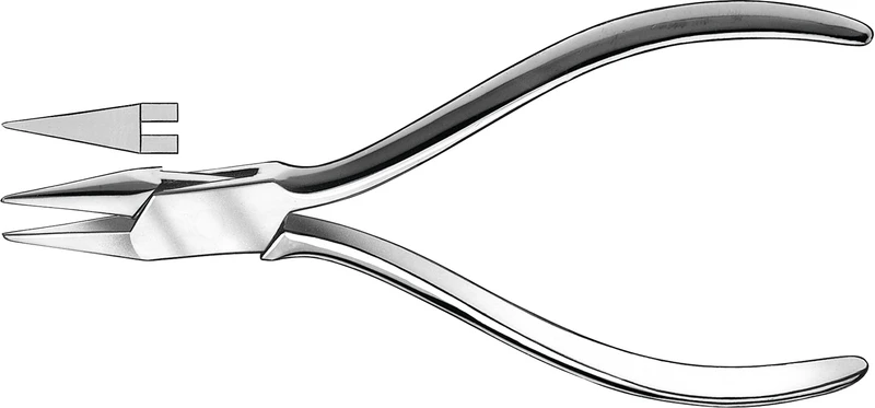 Flachzangen  Stück  Spitzzange 13 cm, glatt