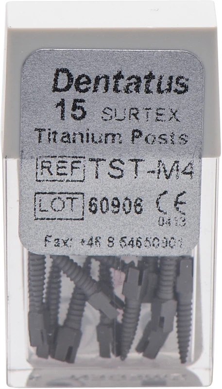 Classic Surtex Titan Wurzelstifte  Packung  15 Stück 9,3 mm, Ø 1,5 mm, Größe 4