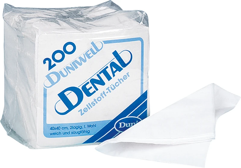 Dental Zellstoff-Tücher  Karton  10 x 300 Stück weiß, 33 x 33 cm, 2-lagig