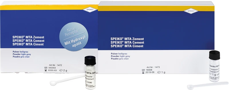 SPEIKO® MTA Zement  Packung  1 g Pulver hellgrau, 1 Dosierlöffel