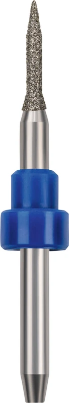 CAD\CAM Diamant Schleifer  Stück  diamantiert, blau, Schaft-Ø 3 mm, Figur ZGB-25D, Kopflänge: 9 mm, ISO 017