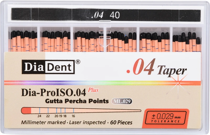 DiaDent® Dia-Pro Guttaperchaspitzen  Packung  60 Stück, Taper.04, ISO 040