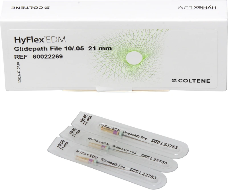 HyFlex EDM NiTi-Feilen  Packung  3 Glidepath Feilen 21 mm, Taper.05 ISO 010