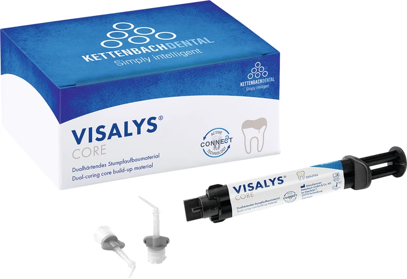 Visalys® Core   Intro pack  9 g (5 ml) Spritze dentin, 10 Mischkanülen, 5 Intraoral tips, 5 Endo Tips