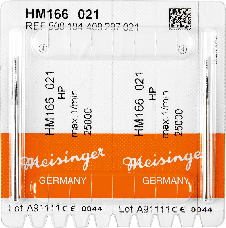 Chirurgie Fräser HM 166  Packung  2 Stück HP, Figur 409, 11 mm, ISO 021