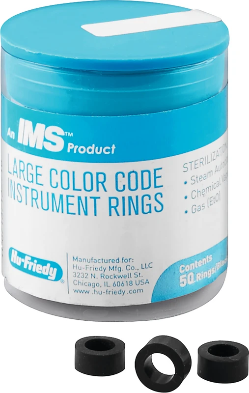 IMS Farbkodierungsringe maxi  Packung  50 Stück, IMS-1289L, schwarz