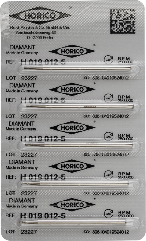 Diamantschleifer H 019  Stück  5 Stück HP, Figur 019, 3 mm, ISO 012