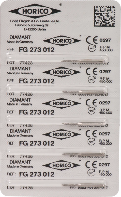 Diamantschleifer 273  Packung  5 Stück FG, Figur 273, 8 mm, ISO 012