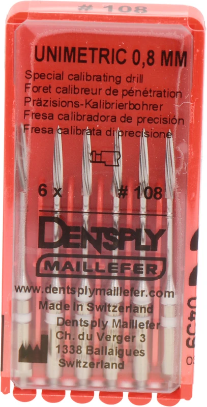 UNIMETRIC Kalibrierbohrer  Packung  6 Bohrer, weiß, Gr. 108