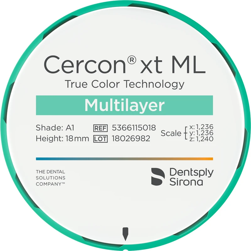 Cercon® xt ML  Stück  Ø 98 mm H 18 mm, A1