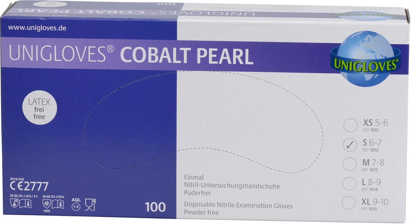 COBALT PEARL  Packung  100 Stück puderfrei, cobalt, S