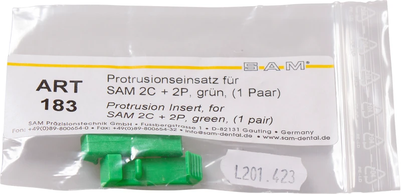 Protrusionseinsätze  Paar  Protrusionseinsätze grün für SAM 2C + 2P