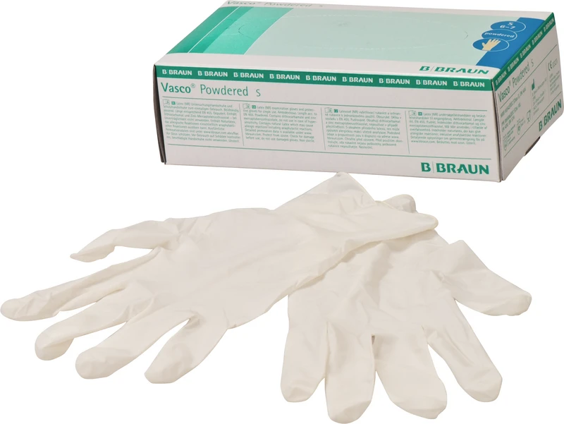 Vasco® Powdered  Packung  100 Stück gepudert, weiß, Größe 6-7