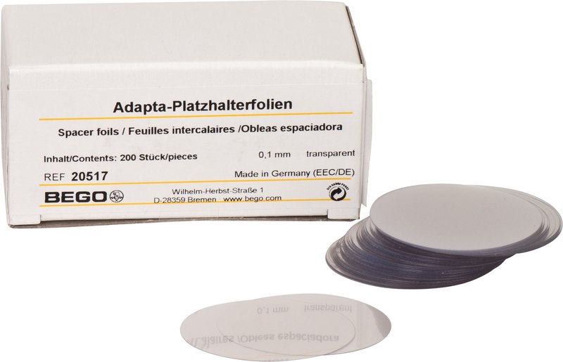 Adapta  Packung  200 Adapta-Platzhalterfolien transparent, 0,1 mm