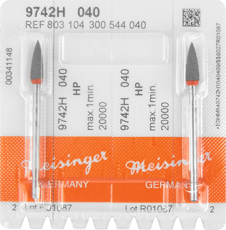 Diamantpolierer 9742  Packung  2 Stück schwarz supergrob, HP, Figur 243, 13 mm, ISO 040